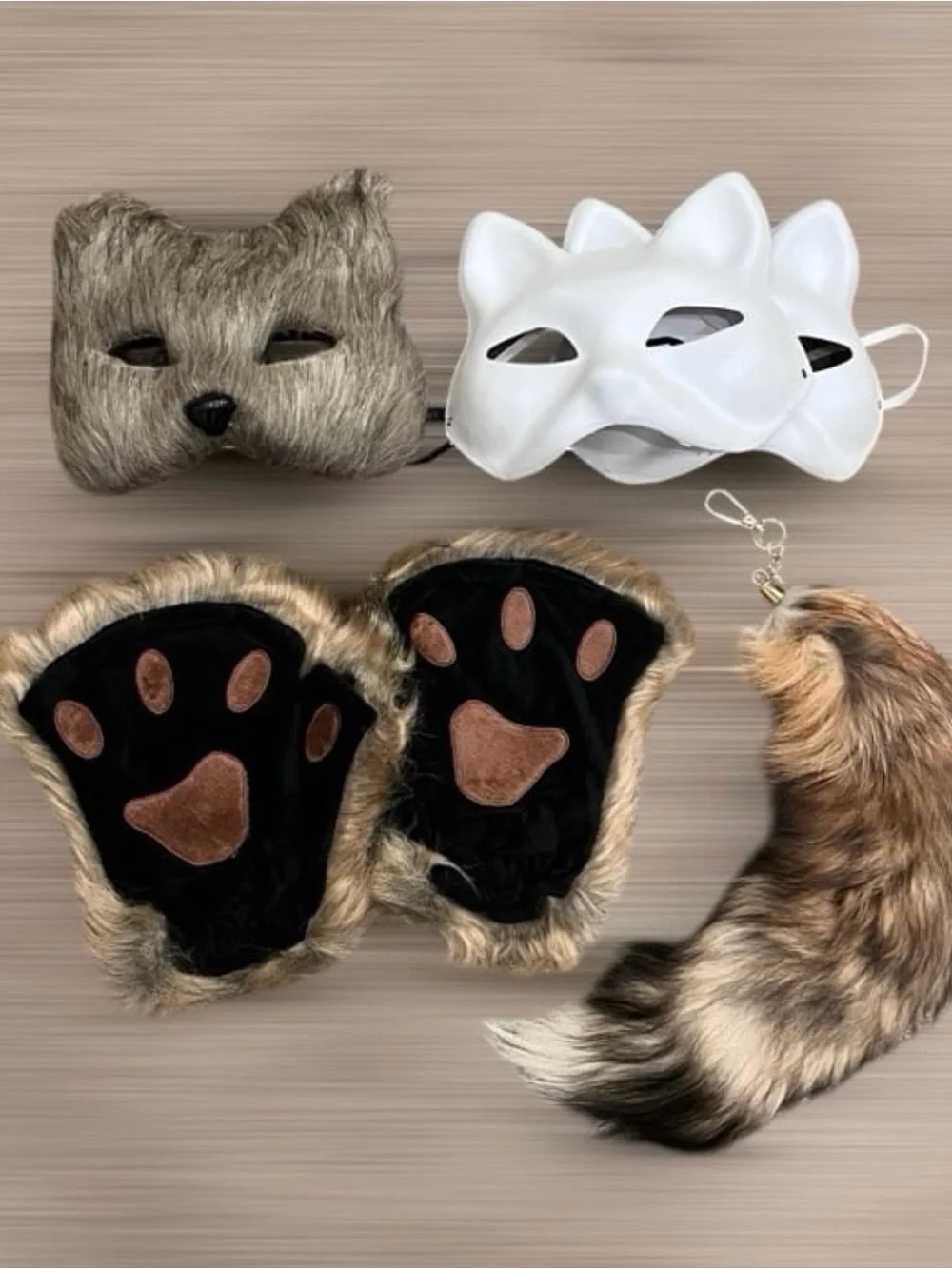 6Pcs Cat Therian Furry Therian Fox Tail Set